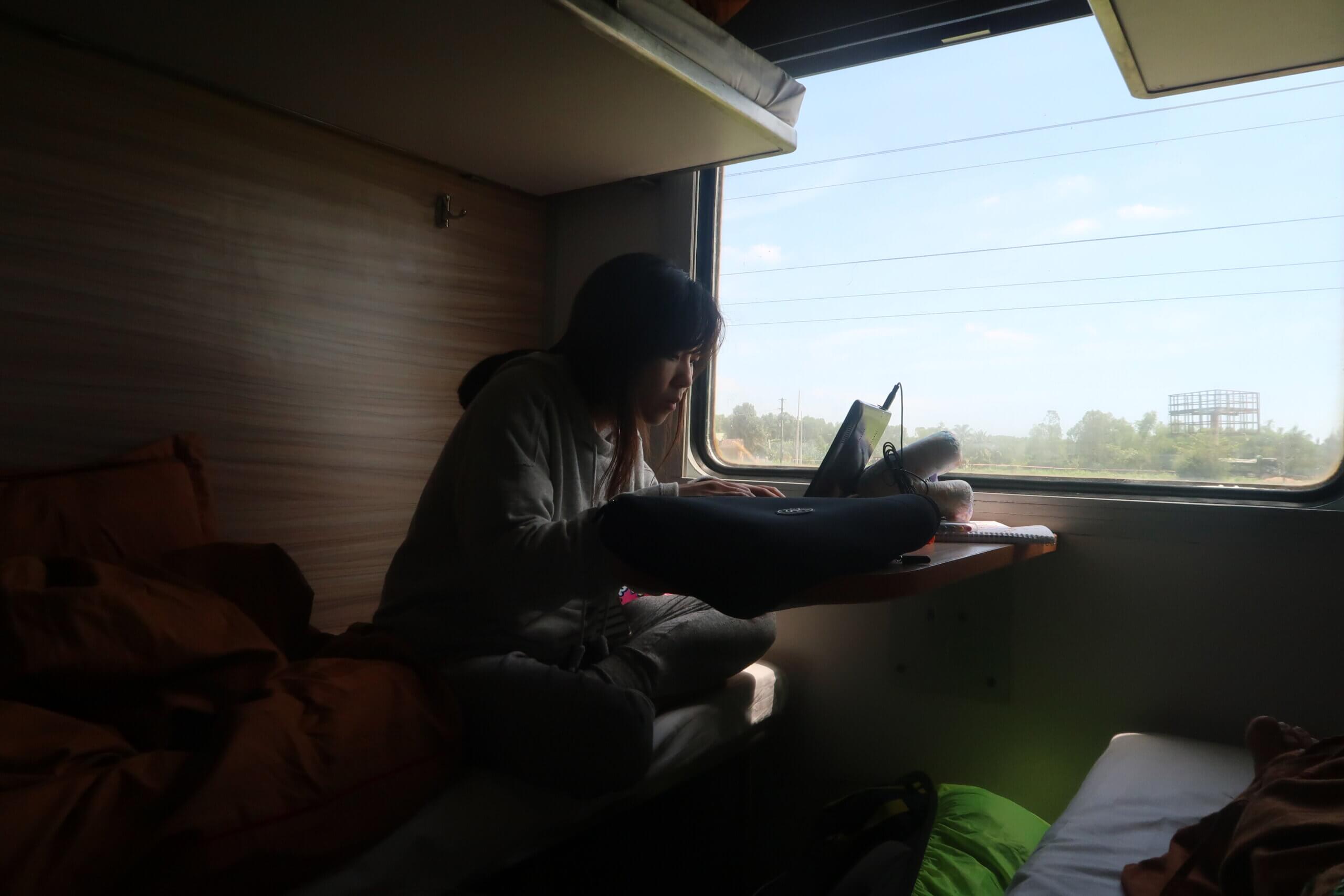 Adventure in the Night Train to Da Nang with a baby