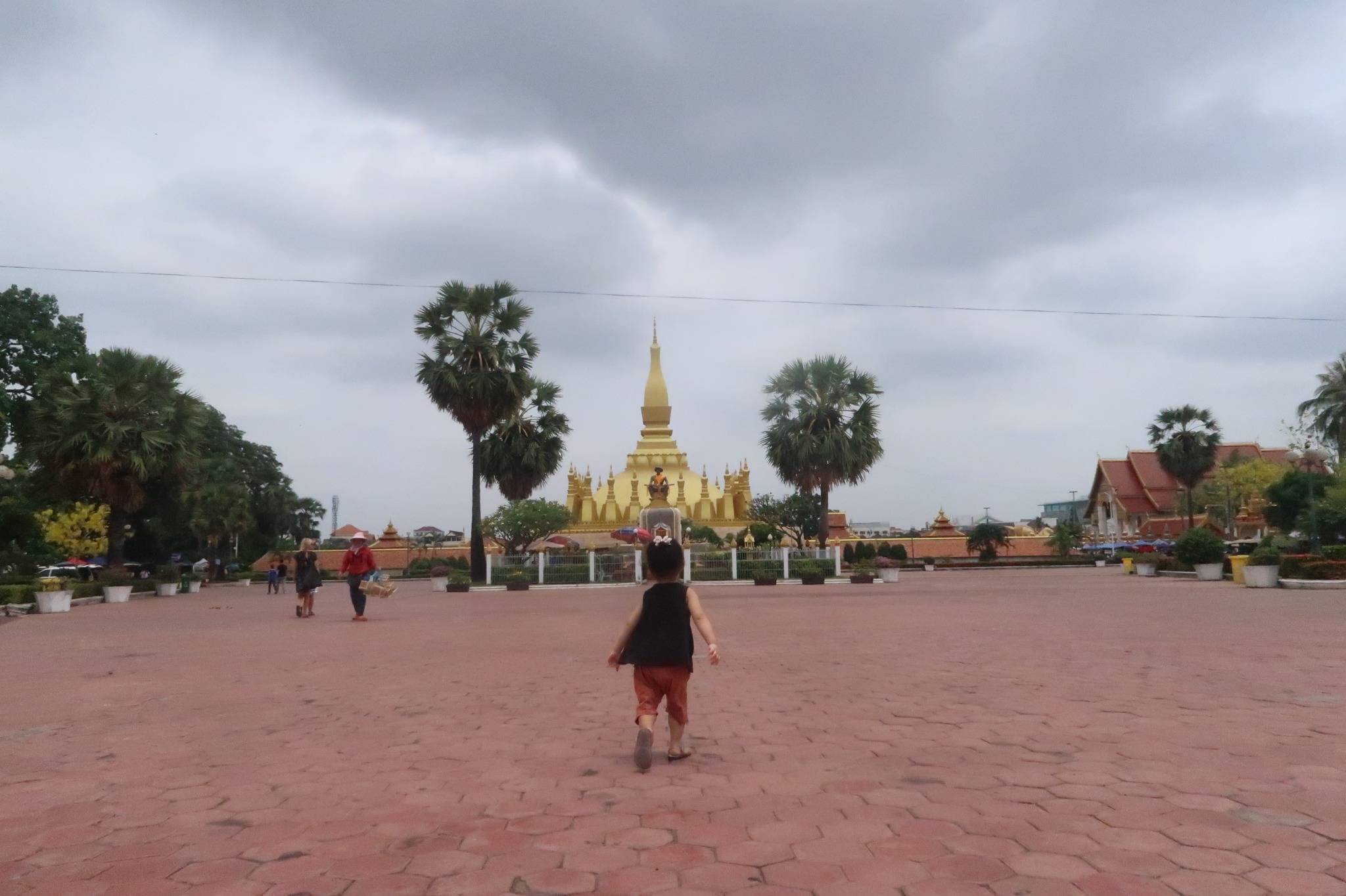 Exploring Vientiane, Laos with a Baby: Pha That Luang Temple and Talat Sao Shopping Mall