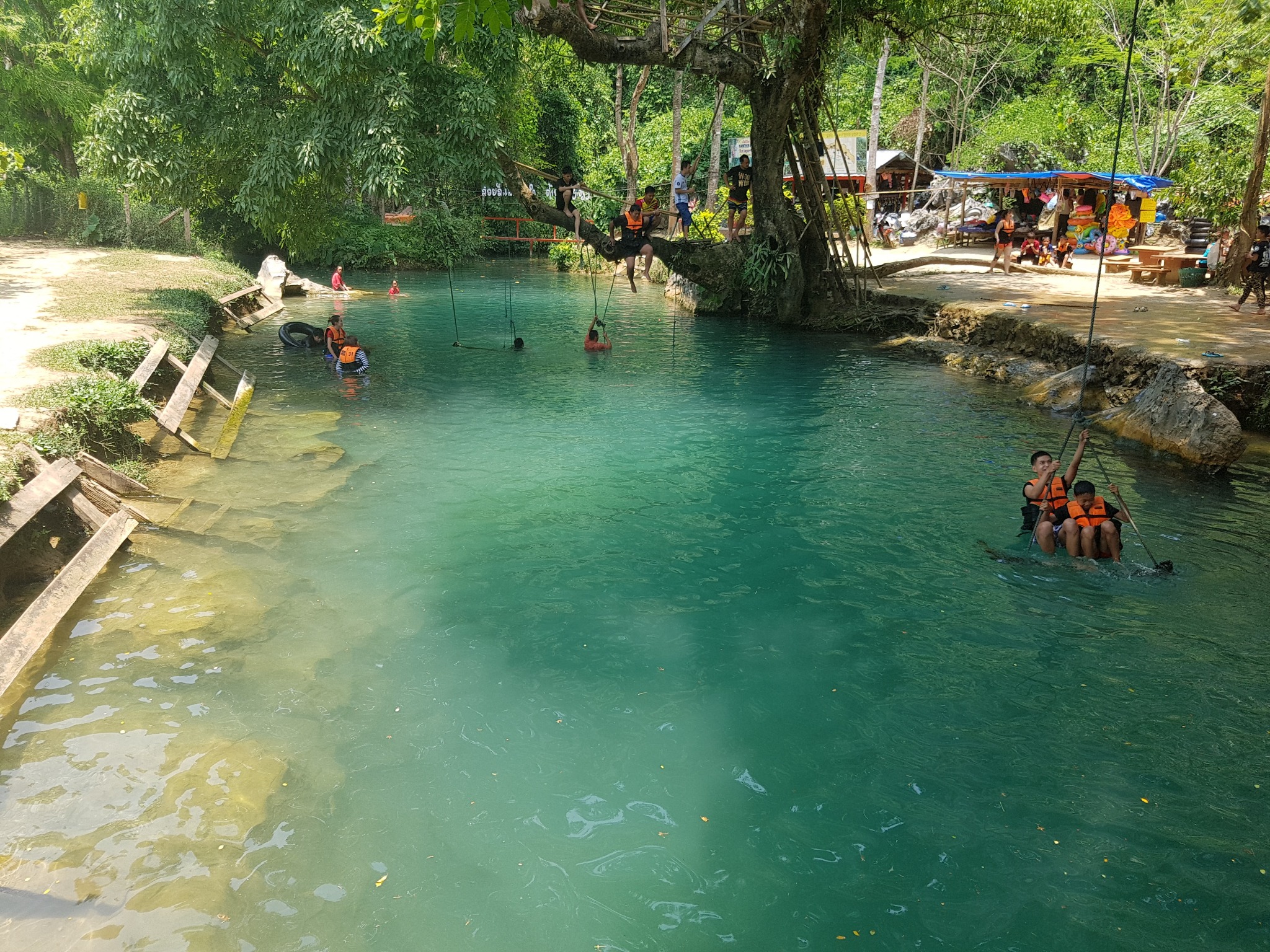 Day 20: A Family Adventure at the Blue Lagoon in Vang Vieng