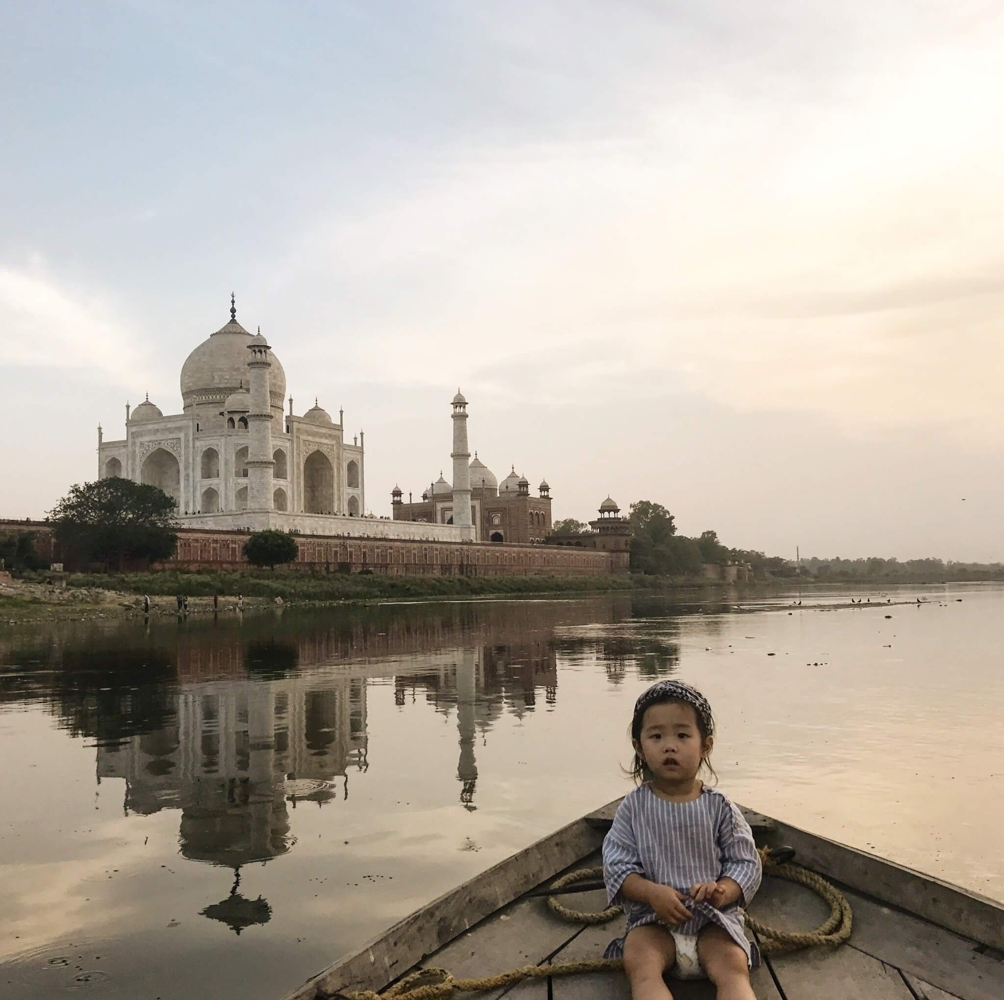 Exploring the Taj Mahal with a Baby: Boat Tour and Rooftop Views