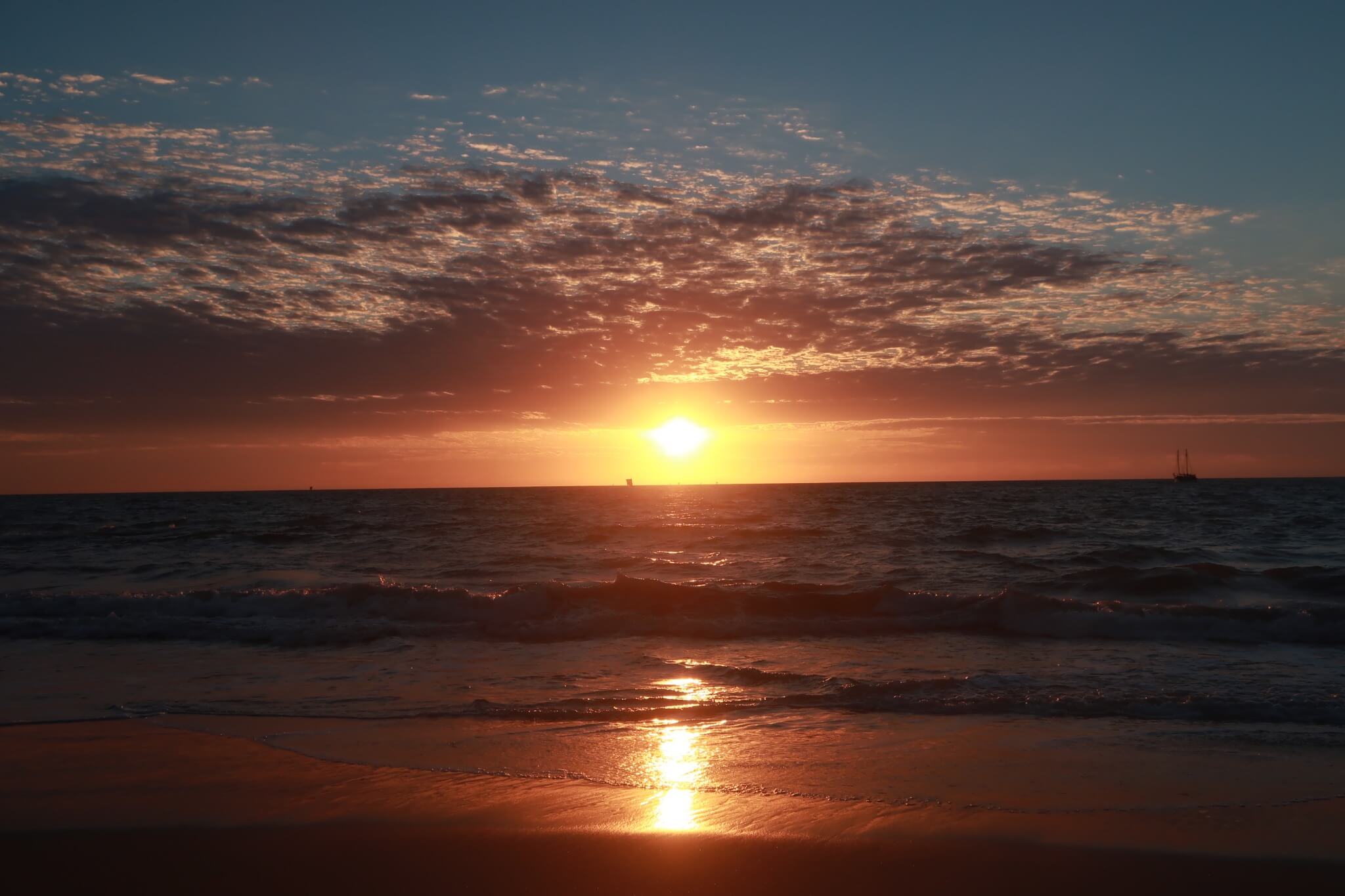 The sunset over Morondava Beach is breathtakingly beautiful.