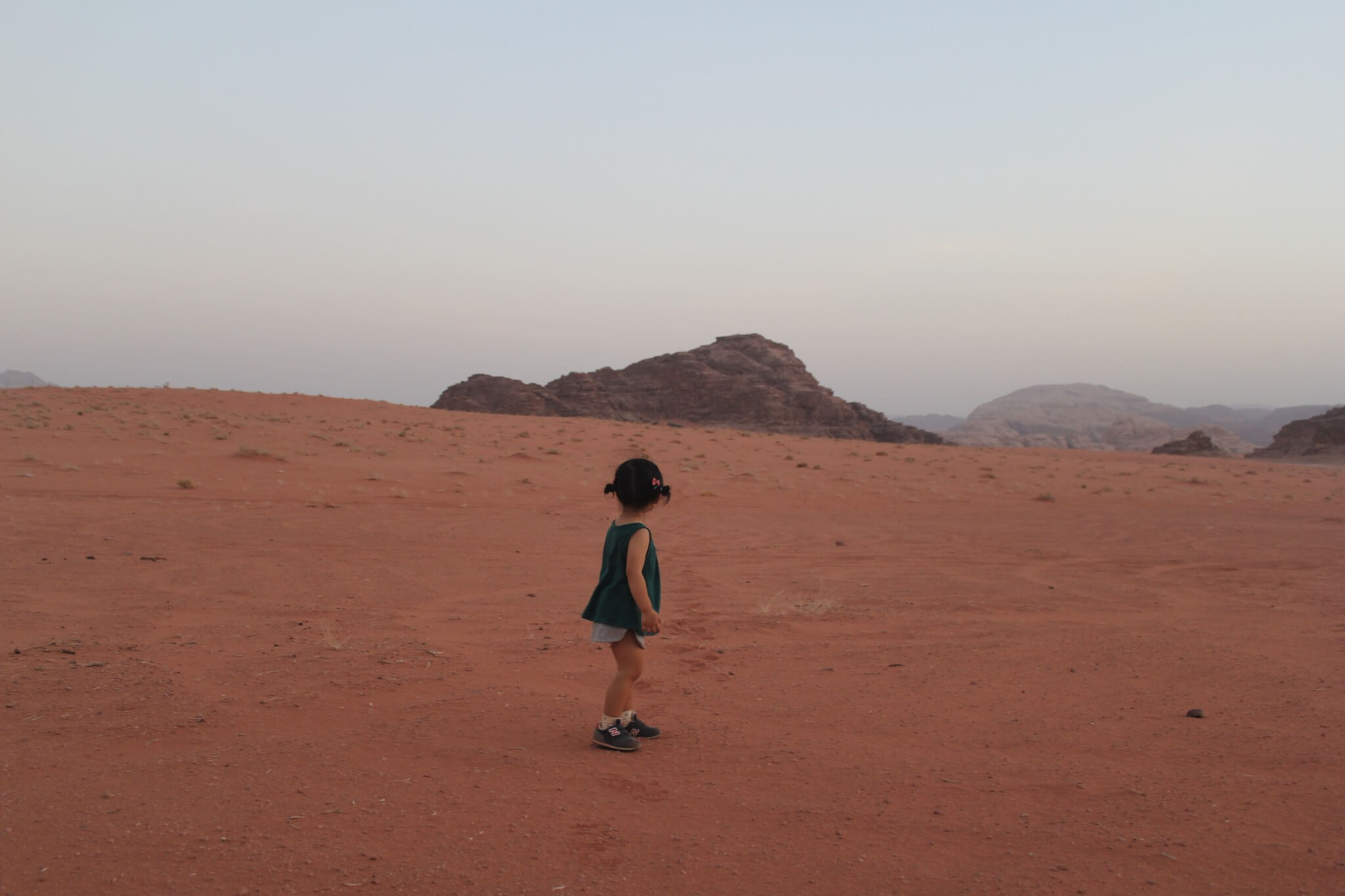 Wadi Rum Sunset, Stars, and Sweetie’s First Desert Walk